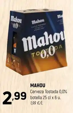 Coviran MAHOU Cerveza Tostada 0,0% oferta