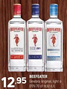 Coviran BEEFEATER Ginebra original, light o 0'0% oferta