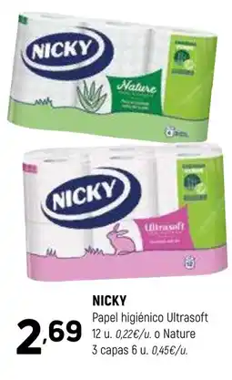 Coviran NICKY Papel higiénico Ultrasoft oferta