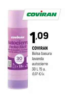 Coviran COVIRAN Bolsa basura lavanda autocierre oferta