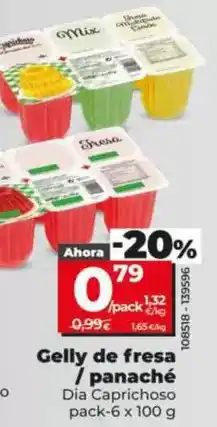Dia Dia caprichoso - gelly de fresa / panache oferta