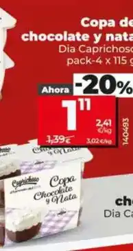 Dia Dia caprichoso - copa de chocolate y nata oferta