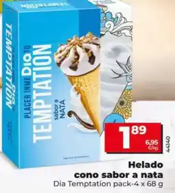 Dia Dia temptation - helado cono sabor a nata oferta