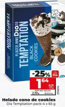 Dia Dia temptation - helado cono de cookies oferta