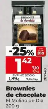 Dia El molino de dia - brownies de chocolate oferta