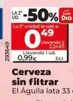 Dia El águila - cerveza sin filtrar oferta