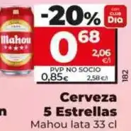 Dia Mahou - cerveza 5 estrellas oferta