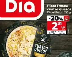 Dia Dia al punto - pizza fresca cuatro quesos oferta