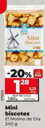 Dia El molino de dia - mini biscotes 240 g oferta