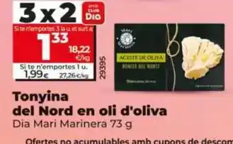 Dia Dia mari marinera - bonito del norte en aceite de oliva 73 g oferta