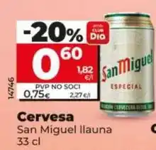 Dia San miguel - cerveza lata 33 cl oferta