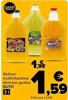 Supeco Kuyx - refresco multivitamines diversos gustos oferta