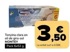 Supeco Montey - tonyina clara en oli de gira-sol oferta