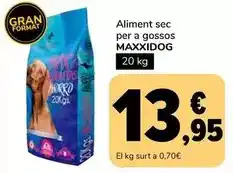 Supeco Maxxidog - aliment sec per a gossos oferta