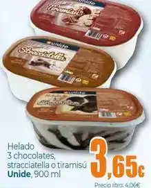 Unide Market Unide - helado 3 chocolates, stracciatella o tiramisú oferta