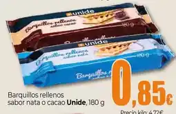 Unide Market Unide - barquillos rellenos sabor nata o cacao oferta