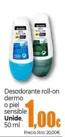 Unide Market Unide - desodorante roll-on dermo o piel sensible oferta