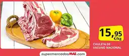 Supermercados MAS Chuleta de vacuno nacional oferta