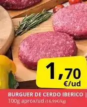 Supermercados MAS Burguer de cerdo iberico oferta
