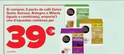 Carrefour Nescafé - comprando 3 packs de cafe dolce gusto genova, bologna o milano oferta