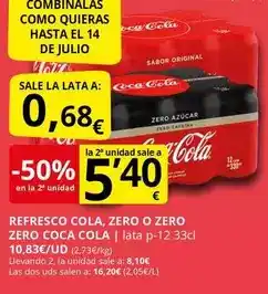 Supermercados MAS Cola cao - refresco zero o zero zero zero oferta