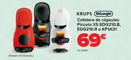 Carrefour KRUPS Cafetera de càpsules Piccolo XS EDG210.B, EDG210.R o KP1A31 oferta