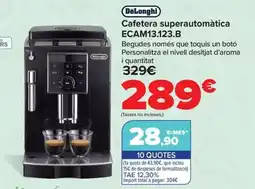 Carrefour DELONGHI Cafetera superautomàtica ECAM13.123.B oferta