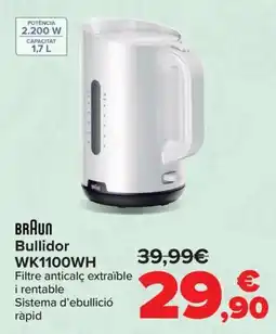Carrefour BRAUN Bullidor WK1100WH oferta