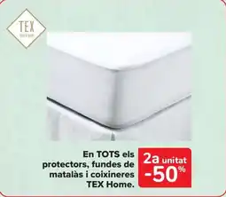 Carrefour TEX Home En tots els protectors, fundes de matalàs i coixineres oferta