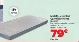 Carrefour Matalàs enrotllat Carrefour Home oferta