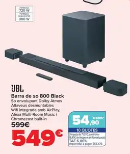 Carrefour JBL Barra de so 800 Black oferta