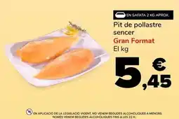 Supeco Gran format - pit de pollastre sencer oferta