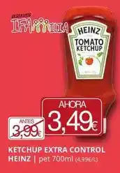 Supermercados MAS Heinz - ketchup extra control oferta