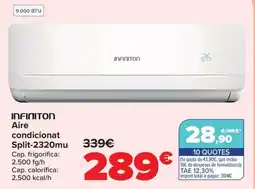 Carrefour INFINITON Aire condicionat Split-2320mu oferta