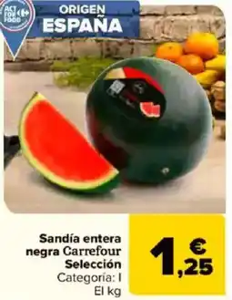 Carrefour Sandía entera negra Carrefour Selección oferta