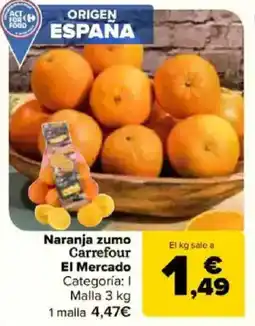 Carrefour Naranja zumo Carrefour El Mercado oferta