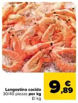 Carrefour Langostino cocido 30/40 piezas oferta