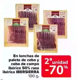 Carrefour IBERSIERRA En lonchas de paleta de cebo y cebo de campo ibérico 50% raza ibérica oferta