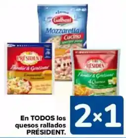 Carrefour PRÉSIDENT En todos los quesos rallados oferta