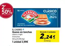 Hiper Usera EL CASERÍO Queso en lonchas oferta