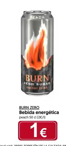 Hiper Usera BURN ZERO Bebida energética peach oferta