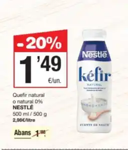 SPAR Fragadis NESTLÉ Quefir natural o natural 0% oferta