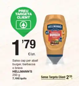 SPAR Fragadis HELLMANN'S Salsa cap per aball burger, barbacoa o brava oferta