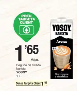 SPAR Fragadis YOSOY Beguda de civada barista oferta
