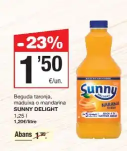 SPAR Fragadis SUNNY DELIGHT Beguda taronja,maduixa o mandarina oferta