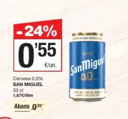 SPAR Fragadis SAN MIGUEL Cervesa 0,0% oferta