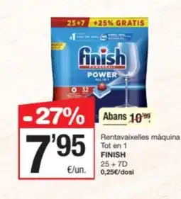 SPAR Fragadis FINISH Rentavaixelles màquina Tot en 1 oferta