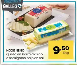 Autoservicios Familia HOXE NENO Queso en barra clásico o semigraso bajo en sal oferta