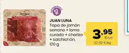 Autoservicios Familia JUAN LUNA Tapa de jamón serrano + lomo oferta