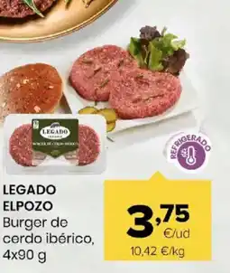 Autoservicios Familia LEGADO ELPOZO Burger de cerdo ibérico oferta